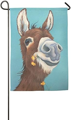 Wear Resistant Donkey Animal Summer Patio Yard House Garden Flags 12 X 18 All-Weather Polyester Decorative
