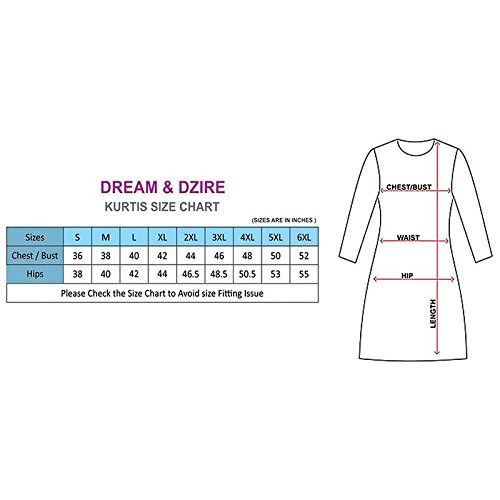 dream & dzire women's chikan straight kurti