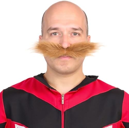 Bigote Postizo Realista Marrón Con Cejas Autoadhesivas, Disfraz De Carnaval Y Halloween Para Adultos Y Niños, FUKPO