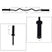HulkFit 48 Inch EZ Curl Bar Barbell for 2 Inch Olympic Style Strength Training Weight Plates - Multicolor