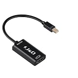 Mini DP to HDMI Adapter Cable 4K 30Hz, J&D Gold-Plated Mini Displayport 1.4 (Thunderbot 1&2 Compatible) to HDTV HDMI 2.0 Cable Supporting 4K - 6 inch