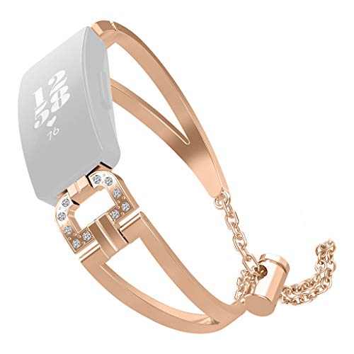 For Fitbit Inspire/Inspire HR, Kasien Luxury D Word Metal Crystal
