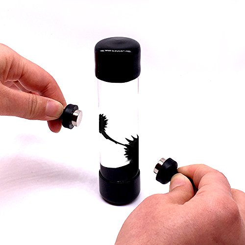 Cylindrical Ferrofluid in a Bottle Magnetic Liquid neodymium magnet office toys science,Decompression Novelty creative toys gift (Black)