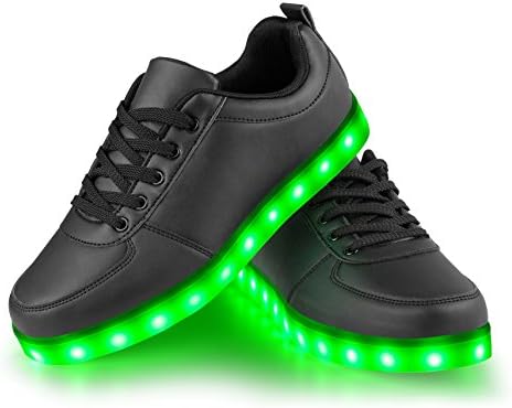 Leadfas LED Shoes, 7 Colors Light up Sneaker Unisex Men Women Sport Outdoor Athletic USB Charging Trainers for Thanksgiving Day Party Christmas LED Sneaker