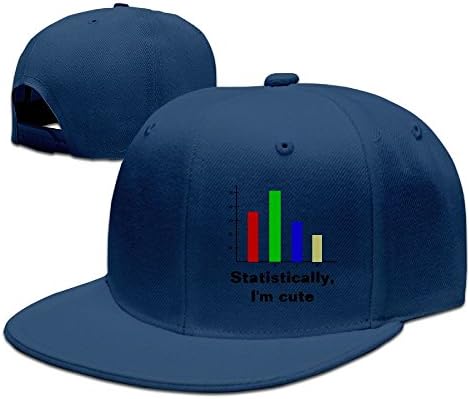 CaCaJessica Men's Funny Statistics I'm Cute Classic Hip-Hop Navy Hats Adjustable Snapback