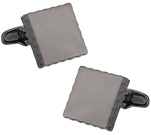 Cuff-Daddy Diamond Edge Gunmetal Cufflinks with Presentation Box