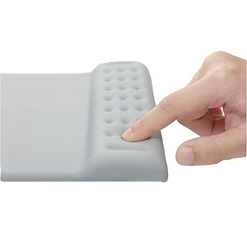 Aelfox Memory Foam Mouse Pad with Wrist Support, Ergonomic Wrist Rest for Office, Home Office, Laptop, Desktop Computer, Gaming Keyboard(6.18 x 8.98 x 0.75inch, Black)