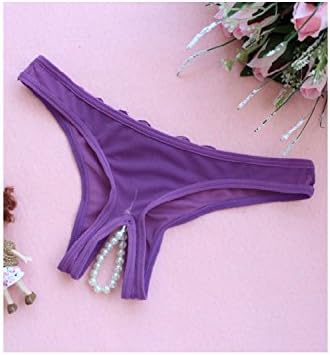 Sexyangels Womens Open Crotch Underwear Thongs Lace G-Strings Sexy Panties