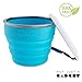 Collapsible Travel Cup - 100% Food-grade Silicone Mug for Camping and Hiking, Blue - by Not Just A Gadget