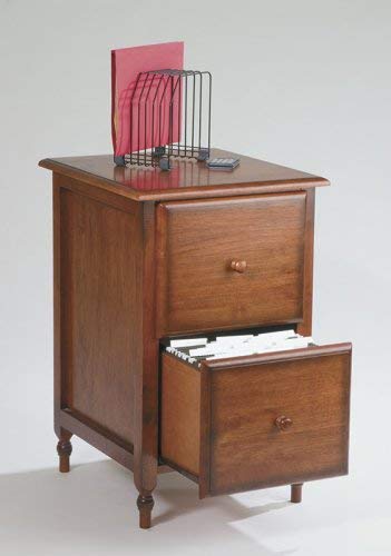 Office Star Knob Hill Collection File Cabinet, Antique Cherry Finish