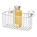 iDesign Reo Metal Power Lock Suction Rack for Bathroom, Kitchen Use