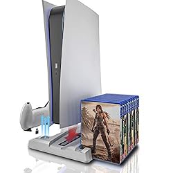 ECHZOVE PS5 Stand with Controller Charger and