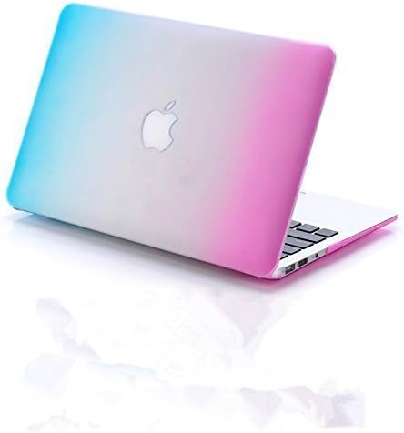 Ouse Rainbow Frosted Matte Snap-on hard Shell Plastic shell Plastic Case Cover Skins with Screen Protector and Silicone Keyboard Cover for MacBook Pro 13" With Retina Display