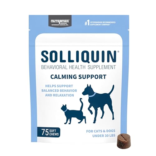 Nutramax Solliquin Calming Behavioral Health Supplement for Small to Medium Dog…