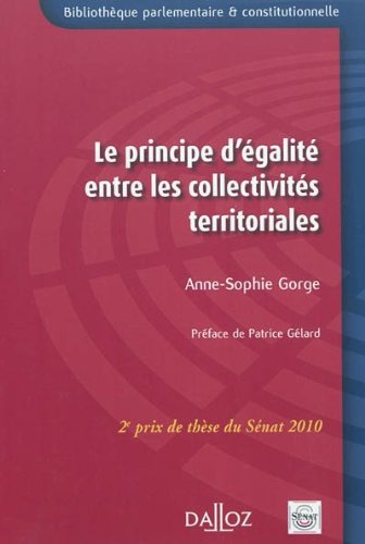 Le  principe d'égalité entre les collectivités territoriales