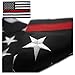 VSVO Thin Red Line American Firefighter Flag 3x5 ft with Embroidered Stars and Sewn Stripes with Grommets Black Red and White US Flag