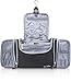 TRAVANDO ® XXL Toiletry Bag for Women MAXI with Hanging Hook - Large Wash Bag - Many Pockets - Travel Set, Travel Toiletry Kit Cosmetics Makeup Big Toilet Organizer Suitcase Luggage (Black)