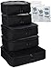 bago 8 Pcs Packing Cubes for Travel - 5 Travel Packing Cubes for Suitcases with 3 ZipLock Bags, Luggage Organizer Bags to Get Maximum Storage, Save Time & Effort to Pack (Black)