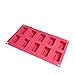 Moldiy Rectangular Baking Mold, Silicone Molds for Handmade soap, Jelly, Pudding, Cake Baking Tools,10 Cavity
