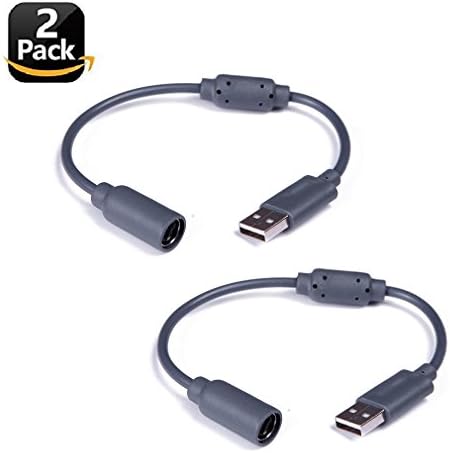 Xbox 360 Breakaway Cable, Wired Controller USB Breakaway Cable for Microsoft Xbox 360 Set of 2