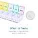 BUG HULL Pill Organizer Arthritis Friendly, Easy to Open 7 Day Pill Box, Large Weekly Pill Case, Daily Medicine Organizer for Vitamins, Fish Oils, Supplements