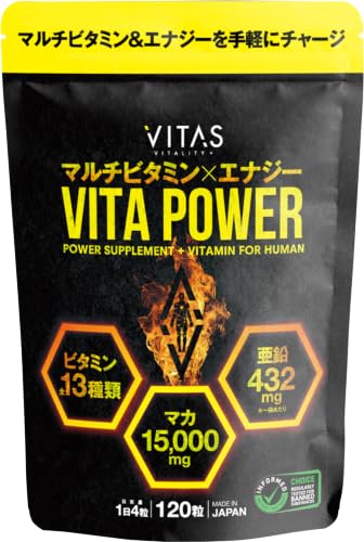 VITAS（バイタス） VITA POWER ビタパワー マカ 亜鉛 マルチビタミン 120粒 30日分