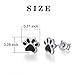 S925 Sterling Silver Puppy Dog Cat Pet Paw Print Stud Earrings