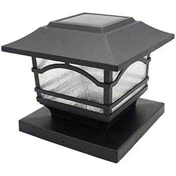Davinci Premium Solar LED Post Cap Light - Outdoor Light for Fence Deck or Patio - Solar Powered Caps, Warm White Lighting, Aluminum, Lamp Fits 4x4 or 6x6 Posts