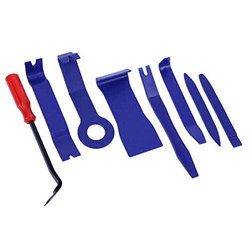 Baring 8pcs Auto Trim Removal Tool Kit-Car Dash Audio Radio Door Panel Trim Removal Kits Installer Pry Tool Fastener Remover
