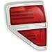Evan Fischer Tail Light Compatible with 2009-2014 Ford F-150, Driver Side, With Chrome Trim