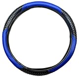 Premium Massage Sport Grip Premium Slip-On Steering Wheel Cover, Universal Fit (Blue)