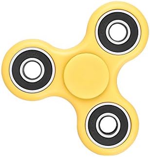 BEISTA Fidget Spinner Toy Stress Reducer – Tri-Spinner Fidget Toy High Speed with Four Bearing Hand spinner Fidget Toy Perfect for Anxiety, Autism, ADHD, ADD (Yellow)