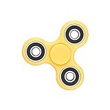 BEISTA Fidget Spinner Toy Stress Reducer – Tri-Spinner Fidget Toy High Speed with Four Bearing Hand spinner Fidget Toy Perfect for Anxiety, Autism, ADHD, ADD (Yellow)