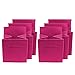 Sorbus Foldable Storage Cubes - 6 Pink Storage Bins for Organizing Pantry, Closet, Shelf, Nursery, Playroom, Toy Box, Cubby - 11 Inch Collapsible Fabric Baskets with Handle