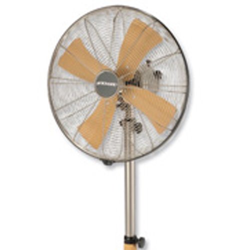 40 cm Chrome and Beech Wood Stand Fan Amazon.co.uk Kitchen & Home