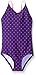 Kanu Surf Big Girls Chloe One Piece Swimsuit,Chloe Purple Dot,14