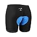 BALEAF Men's Bike Shorts 3D Padded Cycling Underwear with Padding Anti-slip Silicon Mountain Biking Bicycle Gear Black S