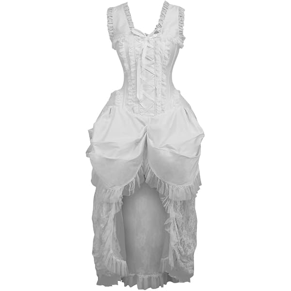 Amazon.com: Daisy Corsets Top Drawer Steel Boned Red Lace Victorian Bustle Corset  Dress: Clothing, Shoes & Jewelry