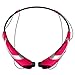 Bluetooth Headphones / Headset Rymemo Metallic-feeling Soft Polishing Wireless Music Earphones Stereo Earbuds Sports/running Magnetic Neckband Style for Cellphone, Silver-Magenta