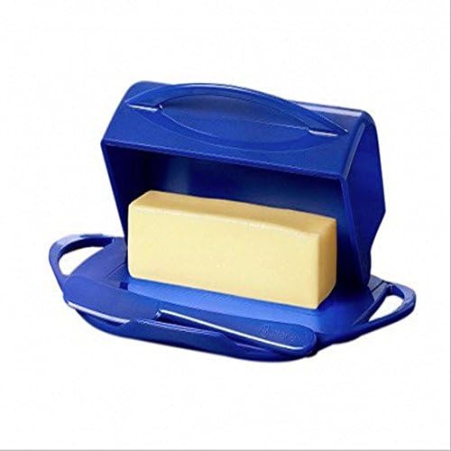 Butterie Flip Top Butter Dish For Countertop or Refrigerator, BPA Free, (Cobalt Blue)