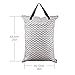 ALVABABY Large Wet Dry Bag,Waterproof Hanging Cloth Diaper with Double Zippered Pockets (25x18 inches) Laundry Bag HL-S33