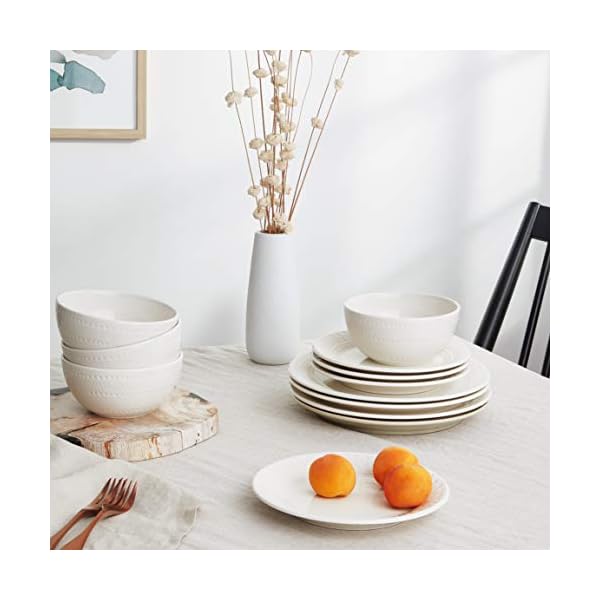 Kate Spade New York Willow Drive8482 Cream 12piece Dinnerware Set, 17.