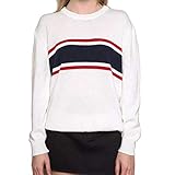 Germinate White Crewneck Sweaters Women Fall Winter Casual Work Christmas Holiday Knitted Pullover Plus Size Oversized (Beige, M)