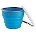 Collapsible Travel Cup - 100% Food-grade Silicone Mug for Camping and Hiking, Blue - by Not Just A Gadget