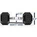 Yes4All 20 lbs Rubber Coated Hex Dumbbells w/ Ego Handle - ²BAACZ