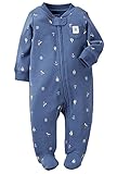 Carters Baby Boys Print Footie (6 Months, Nautical Blue)