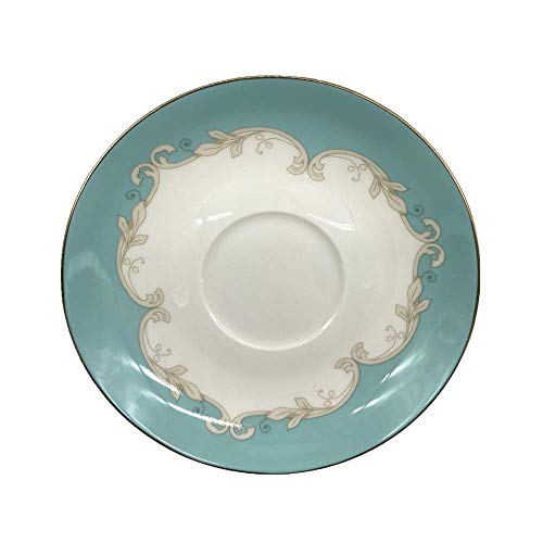 Krysclove Vintage Blue Bone China Teacup Spoon and Saucer Set, Delicate Royal Bone China Coffee Mug Print Cup Ceramic Tea Cups (Stripe)