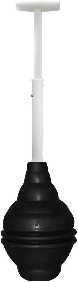 Korky 96-4AM Telescoping T-Shaped Handle BeehiveMAX Universal Plunger, Black - - 
