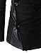 (GD93) Slim Stylish Unbalanced Metallic Leather Point Knitted Cardigan Sweaters Black US S(Tag Size M)