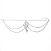 Women's Day Gift Multi-chain Bohemian Style Armlet Armband Simulated Turquoise Bead Chain Silver Leaf